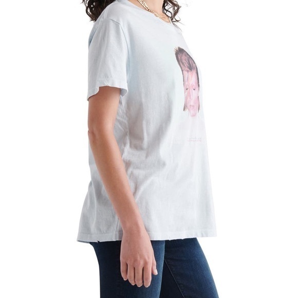 Luck Brand David Bowie Aladdin Sane Album Cover Graphic Tee NWT - Picture 4 of 9